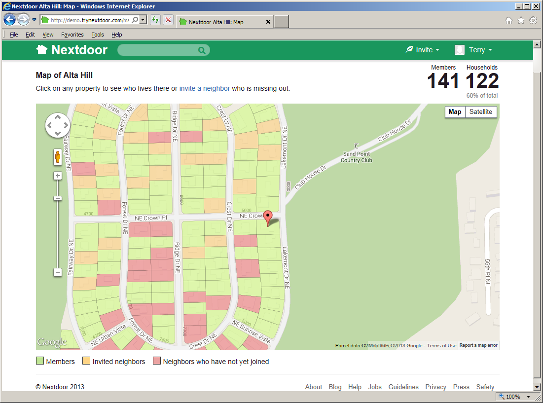 The neighborhood map